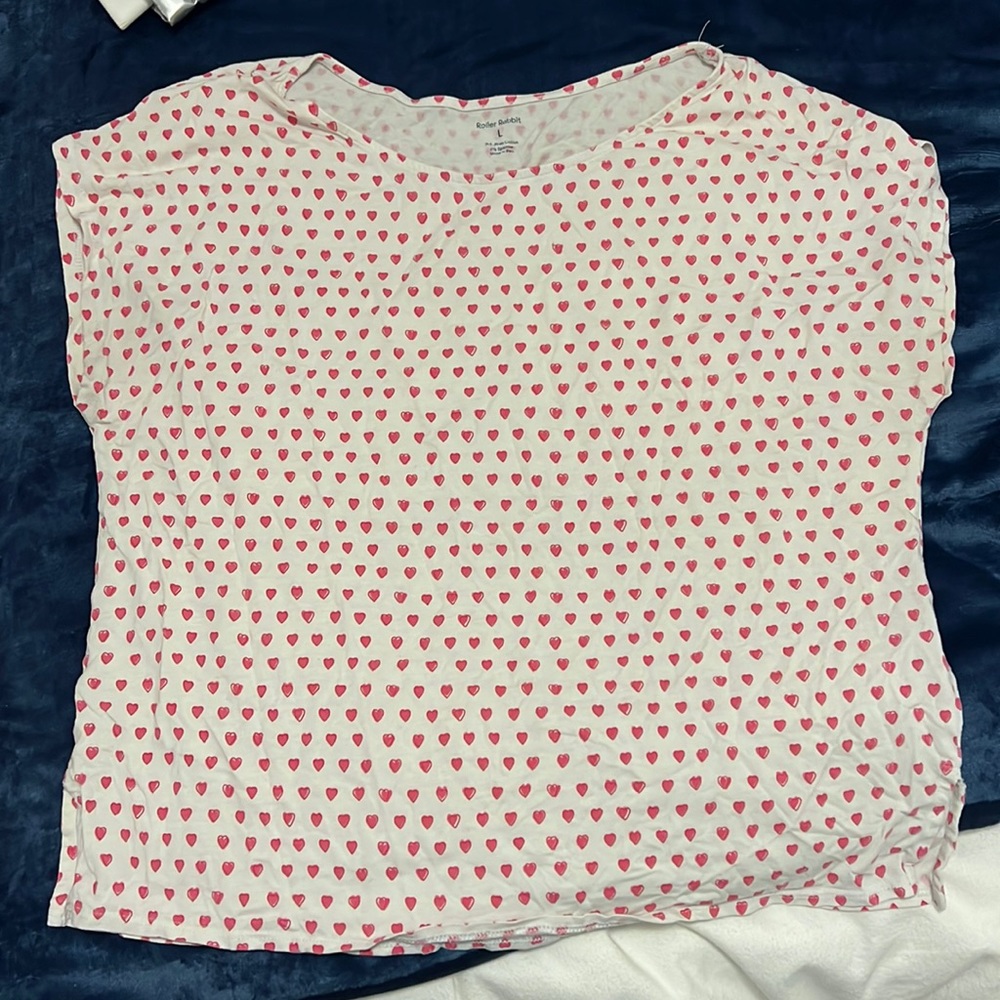 pink heart roller rabit top